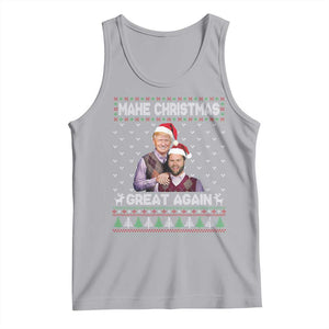 Christmas Trump Vance Tank Top Make Xmas Great Again Funny Republicans Ugly Sweater TS02 Athletic Heather Print Your Wear