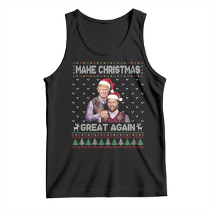 Christmas Trump Vance Tank Top Make Xmas Great Again Funny Republicans Ugly Sweater TS02 Black Print Your Wear