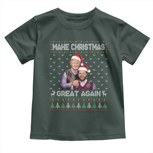 Christmas Trump Vance Toddler T Shirt Make Xmas Great Again Funny Republicans Ugly Sweater TS02 Dark Forest Green Print Your Wear