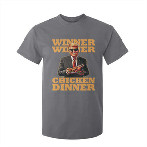 Trump Won 2024 Winner T Shirt For Kid Funny Winner Chicken Dinner TS02 Charcoal Print Your Wear