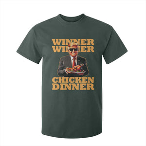 Trump Won 2024 Winner T Shirt For Kid Funny Winner Chicken Dinner TS02 Dark Forest Green Print Your Wear