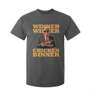 Trump Won 2024 Winner T Shirt For Kid Funny Winner Chicken Dinner TS02 Dark Heather Print Your Wear