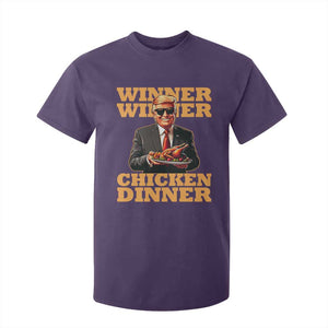 Trump Won 2024 Winner T Shirt For Kid Funny Winner Chicken Dinner TS02 Purple Print Your Wear