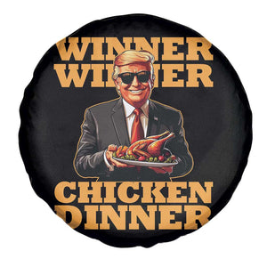 Trump Won 2024 Winner Spare Tire Cover Funny Winner Chicken Dinner TS02 Print Your Wear