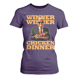 Trump Won 2024 Winner T Shirt For Women Funny Winner Chicken Dinner TS02 Purple Print Your Wear