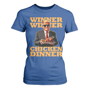 Trump Won 2024 Winner T Shirt For Women Funny Winner Chicken Dinner TS02 Royal Blue Print Your Wear