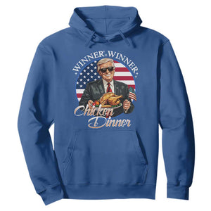 Trump Won 2024 Winner Hoodie Funny Winner Chicken Dinner American Flag TS02 Royal Blue Print Your Wear