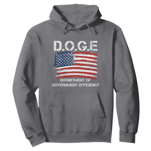 Trump Elon 2024 Hoodie D.O.G.E Department Of Government Efficiency DOGE TS02 Charcoal Print Your Wear