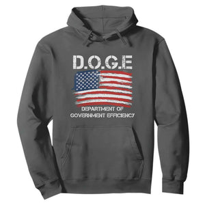 Trump Elon 2024 Hoodie D.O.G.E Department Of Government Efficiency DOGE TS02 Dark Heather Print Your Wear