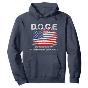 Trump Elon 2024 Hoodie D.O.G.E Department Of Government Efficiency DOGE TS02 Navy Print Your Wear