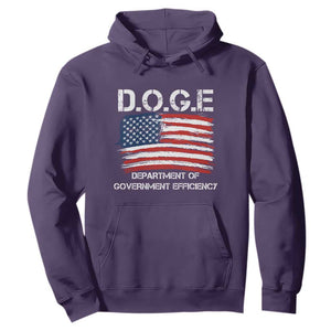 Trump Elon 2024 Hoodie D.O.G.E Department Of Government Efficiency DOGE TS02 Purple Print Your Wear