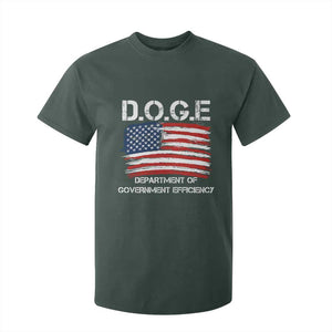 Trump Elon 2024 T Shirt For Kid D.O.G.E Department Of Government Efficiency DOGE TS02 Dark Forest Green Print Your Wear