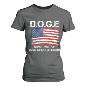 Trump Elon 2024 T Shirt For Women D.O.G.E Department Of Government Efficiency DOGE TS02 Dark Heather Print Your Wear