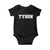 Team Tyson Baby Onesie Family Personalized Name Retro Vintage Minimalism TS02 Black Print Your Wear