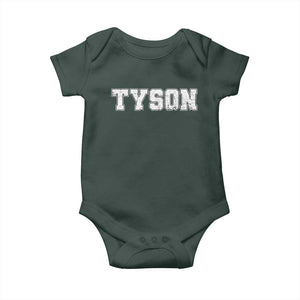 Team Tyson Baby Onesie Family Personalized Name Retro Vintage Minimalism TS02 Dark Forest Green Print Your Wear