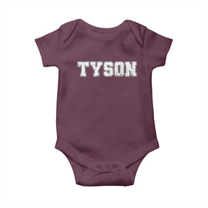 Team Tyson Baby Onesie Family Personalized Name Retro Vintage Minimalism TS02 Maroon Print Your Wear