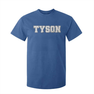 Team Tyson T Shirt For Kid Family Personalized Name Retro Vintage Minimalism TS02 Royal Blue Print Your Wear