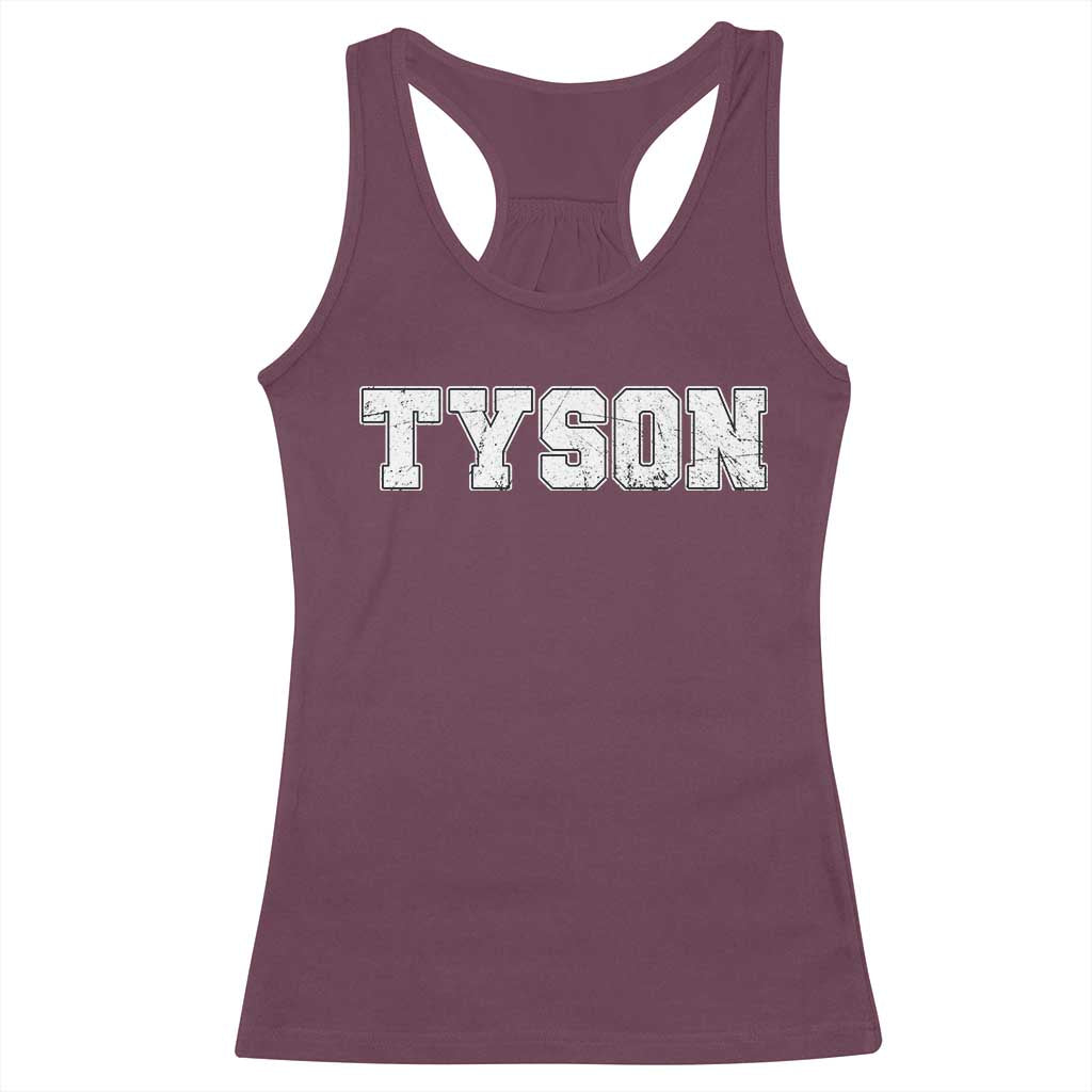 Team Tyson Racerback Tank Top Family Personalized Name Retro Vintage Minimalism TS02 Maroon Print Your Wear