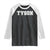 Team Tyson Raglan Shirt Family Personalized Name Retro Vintage Minimalism TS02 Black White Print Your Wear