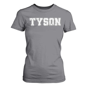 Team Tyson T Shirt For Women Family Personalized Name Retro Vintage Minimalism TS02 Charcoal Print Your Wear