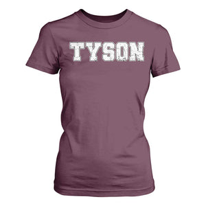 Team Tyson T Shirt For Women Family Personalized Name Retro Vintage Minimalism TS02 Maroon Print Your Wear