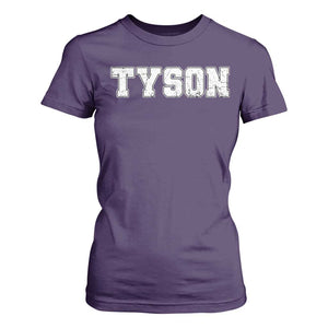 Team Tyson T Shirt For Women Family Personalized Name Retro Vintage Minimalism TS02 Purple Print Your Wear