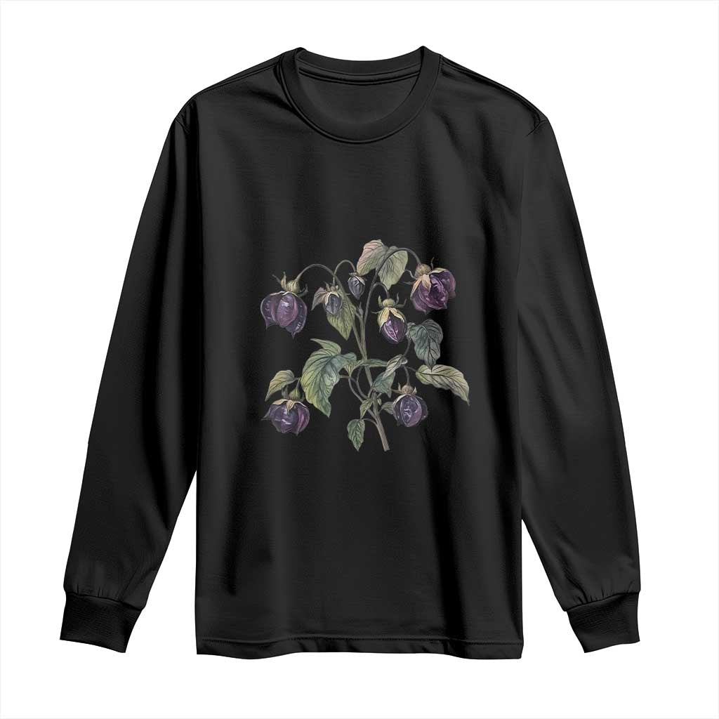 Funny Feminist Vintage Aqua Tofana Apothecary Graphic Minimalism Long Sleeve Shirt TS02 Black Print Your Wear