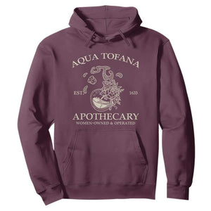 Funny Feminist Hoodie Aqua Tofana Apothecary Est 1633 Retro Vintage TS02 Maroon Print Your Wear