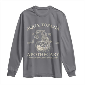 Funny Feminist Long Sleeve Shirt Aqua Tofana Apothecary Est 1633 Retro Vintage TS02 Charcoal Print Your Wear