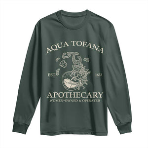 Funny Feminist Long Sleeve Shirt Aqua Tofana Apothecary Est 1633 Retro Vintage TS02 Dark Forest Green Print Your Wear