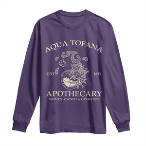 Funny Feminist Long Sleeve Shirt Aqua Tofana Apothecary Est 1633 Retro Vintage TS02 Purple Print Your Wear