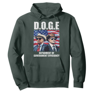 Trump Elon 2024 Hoodie D.O.G.E Department Of Government Efficiency TS02 Dark Forest Green Print Your Wear