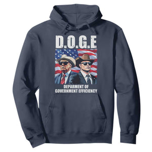 Trump Elon 2024 Hoodie D.O.G.E Department Of Government Efficiency TS02 Navy Print Your Wear