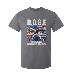 Trump Elon 2024 T Shirt For Kid D.O.G.E Department Of Government Efficiency TS02 Charcoal Print Your Wear