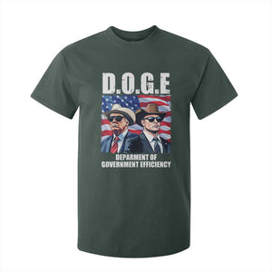 Trump Elon 2024 T Shirt For Kid D.O.G.E Department Of Government Efficiency TS02 Dark Forest Green Print Your Wear