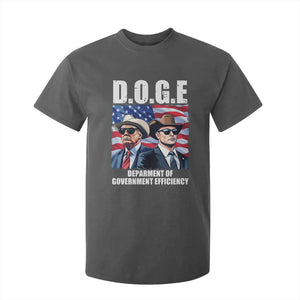 Trump Elon 2024 T Shirt For Kid D.O.G.E Department Of Government Efficiency TS02 Dark Heather Print Your Wear