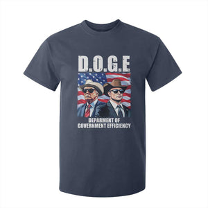 Trump Elon 2024 T Shirt For Kid D.O.G.E Department Of Government Efficiency TS02 Navy Print Your Wear