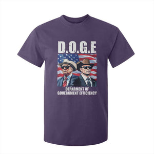 Trump Elon 2024 T Shirt For Kid D.O.G.E Department Of Government Efficiency TS02 Purple Print Your Wear