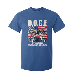 Trump Elon 2024 T Shirt For Kid D.O.G.E Department Of Government Efficiency TS02 Royal Blue Print Your Wear