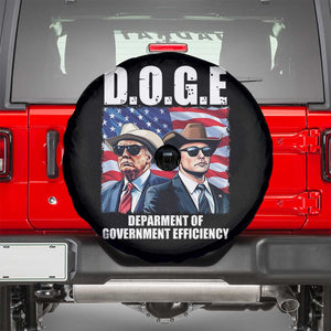 Trump Elon 2024 Spare Tire Cover D.O.G.E Department Of Government Efficiency TS02 Black Print Your Wear