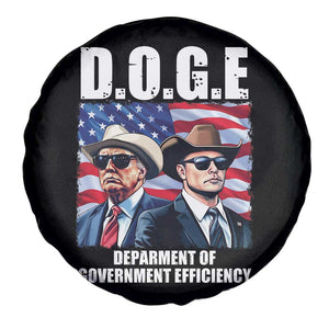 Trump Elon 2024 Spare Tire Cover D.O.G.E Department Of Government Efficiency TS02 Print Your Wear