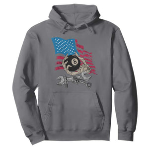 Mechanic Engineer Hoodie Mechanic Auto Car Repair American Flag Vintage Graphic TS02 Charcoal Print Your Wear