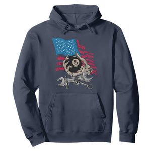 Mechanic Engineer Hoodie Mechanic Auto Car Repair American Flag Vintage Graphic TS02 Navy Print Your Wear