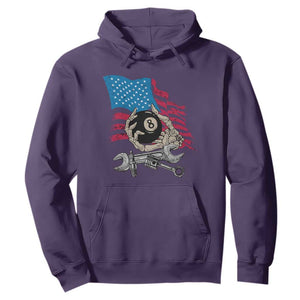 Mechanic Engineer Hoodie Mechanic Auto Car Repair American Flag Vintage Graphic TS02 Purple Print Your Wear