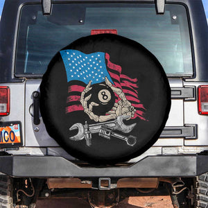 Mechanic Engineer Spare Tire Cover Mechanic Auto Car Repair American Flag Vintage Graphic TS02 No hole Black Print Your Wear