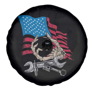 Mechanic Engineer Spare Tire Cover Mechanic Auto Car Repair American Flag Vintage Graphic TS02 Print Your Wear