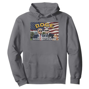 Trump Elon 2024 Hoodie D.O.G.E DOGE Department Of Government Efficiency TS02 Charcoal Print Your Wear