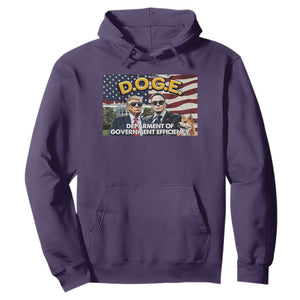 Trump Elon 2024 Hoodie D.O.G.E DOGE Department Of Government Efficiency TS02 Purple Print Your Wear