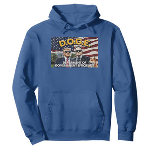 Trump Elon 2024 Hoodie D.O.G.E DOGE Department Of Government Efficiency TS02 Royal Blue Print Your Wear