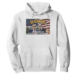 Trump Elon 2024 Hoodie D.O.G.E DOGE Department Of Government Efficiency TS02 White Print Your Wear